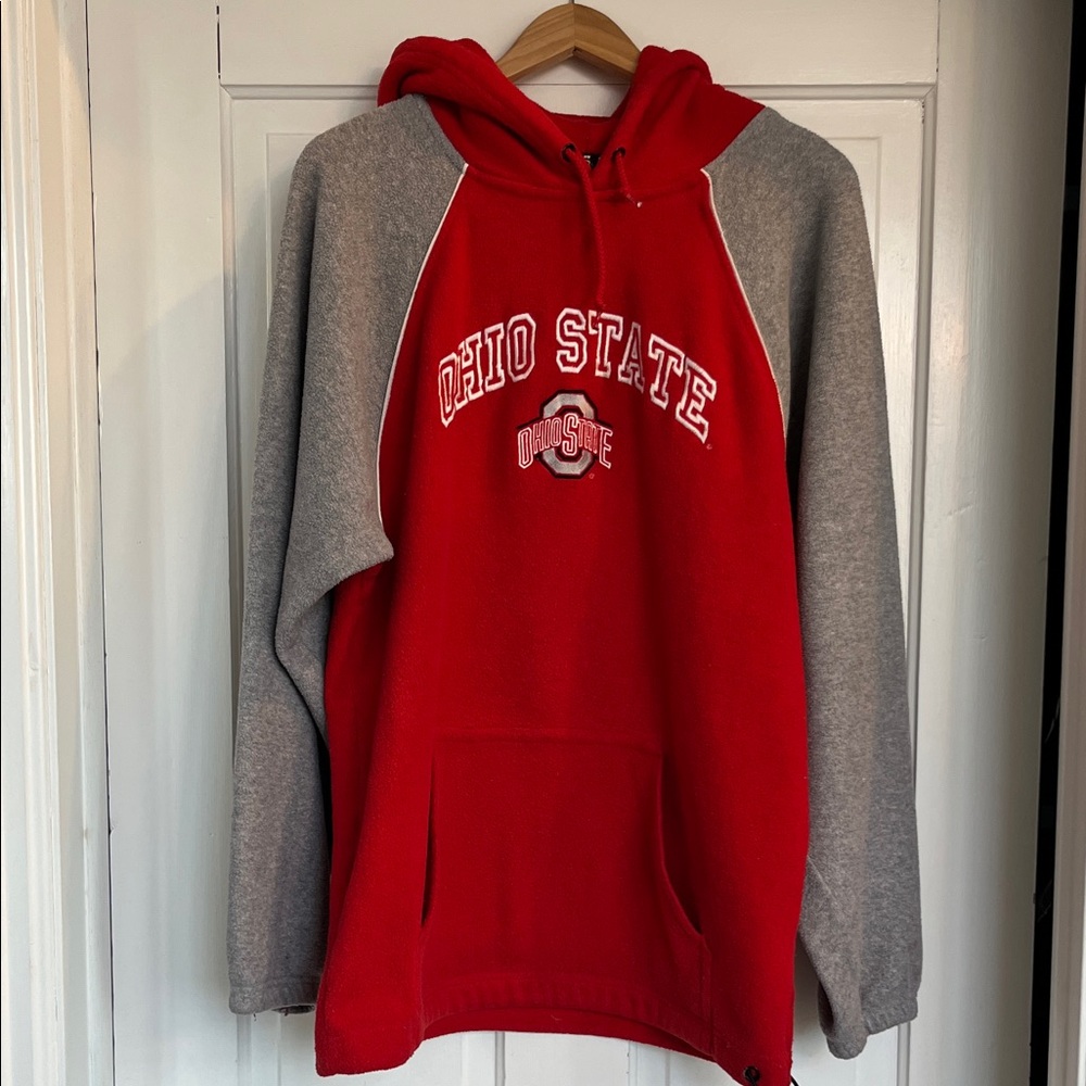 Starter Red and Gray Ohio State Hoodie Size Medium